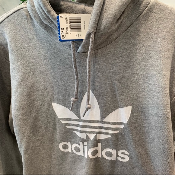 Adidas Originals Trefoil Grey Hoodie Sz Small - Picture 3 of 9